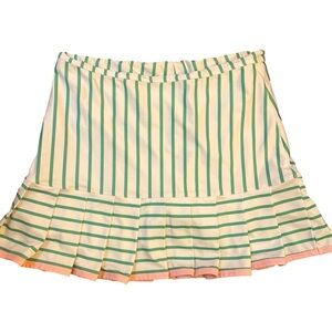 40 Lime Striped Skort -XS green white striped.  Polyester spandex